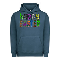 Pigment Midnight Navy Happy Easter Urban Hoodie - CowhideDigitalArt
