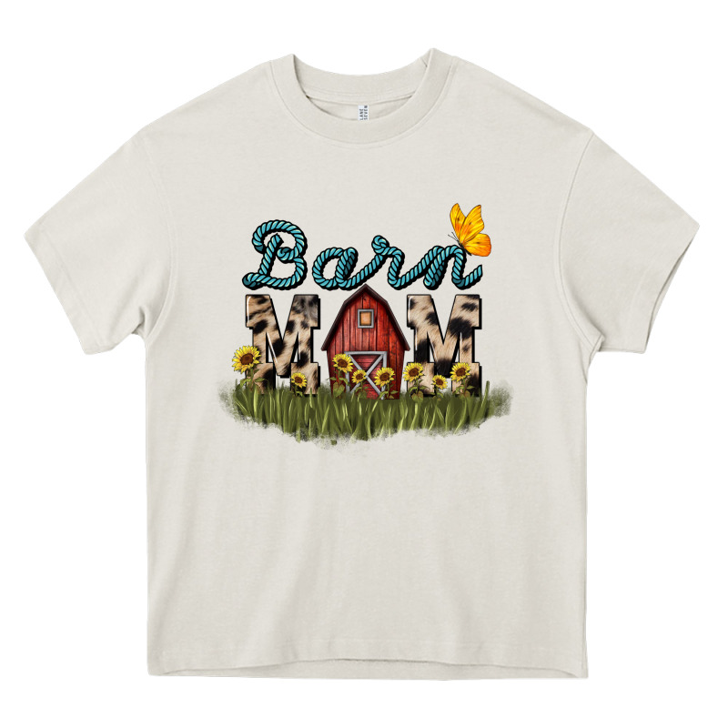 Barn Mom Sunflower Heavy Core Tee by NancyCooperArtShop | Teevron