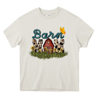 Cream barn mom sunflower Heavy Core Tee - NancyCooperArtShop