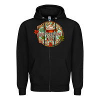 Black pumpkin spice and livin my best life Zipper Hoodie - CowGirlArtShop