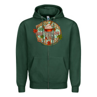 Sports Green pumpkin spice and livin my best life Zipper Hoodie - CowGirlArtShop