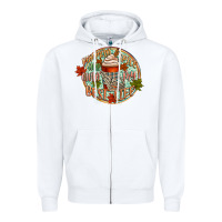 White pumpkin spice and livin my best life Zipper Hoodie - CowGirlArtShop