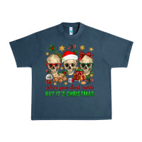Midnight Navy When Your Dead Inside But It's Christmas Urban Heavy Tee - BundleAndBundleShop