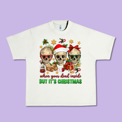 When Your Dead Inside But It's Christmas Urban Heavy Tee Designed By Bundleandbundleshop