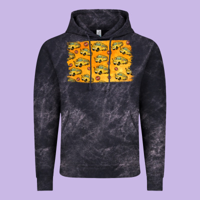 School Bus Pattern Vintage Hoodie Designed By Jasminsmagicworld