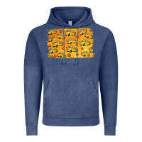 Vintage Denim School Bus Pattern Vintage Hoodie - Jasminsmagicworld