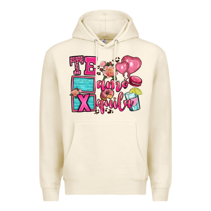 Te Amo Te Quila Premium Hoodie by OliviaCreatesArt | Teevron
