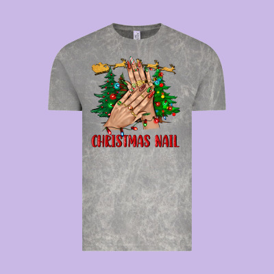 Christmas Nail Bbs Vintage Tee Designed By Bundleandbundleshop