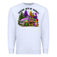 White mardi gras hanging with my gnomies Premium Sweatshirt - FaDigitalArtStudio