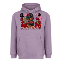 My Dog Is My Valentine's Day Heavyweight Hoodie | Teevron