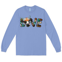 Colony Blue love with holstein cow Long Sleeve Tee - BarkalooDesign