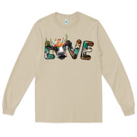 Mushroom love with holstein cow Long Sleeve Tee - BarkalooDesign