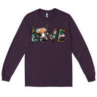 Plum love with holstein cow Long Sleeve Tee - BarkalooDesign