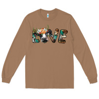 Toasted Coconut love with holstein cow Long Sleeve Tee - BarkalooDesign