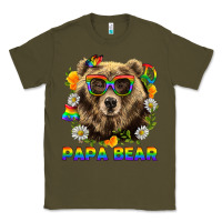 Army Green Papa Bear Pride LGBTQ+ Classic Tee - BundleAndBundleShop