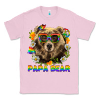 Bubblegum Pink Papa Bear Pride LGBTQ+ Classic Tee - BundleAndBundleShop
