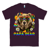 Plum Papa Bear Pride LGBTQ+ Classic Tee - BundleAndBundleShop