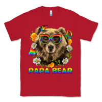 Red Papa Bear Pride LGBTQ+ Classic Tee - BundleAndBundleShop
