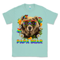 Seafoam Papa Bear Pride LGBTQ+ Classic Tee - BundleAndBundleShop