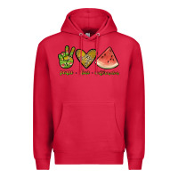 Cardinal peace love watermelon Premium Hoodie - JahusDesignShop