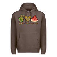 Coffee peace love watermelon Premium Hoodie - JahusDesignShop
