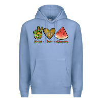 Colony Blue peace love watermelon Premium Hoodie - JahusDesignShop