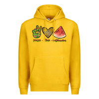 Lemon peace love watermelon Premium Hoodie - JahusDesignShop