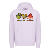 Lilac peace love watermelon Premium Hoodie - JahusDesignShop