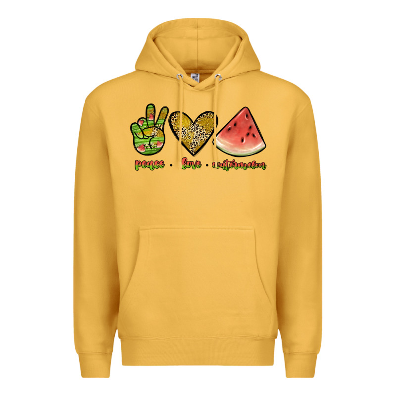Peace Love Watermelon Premium Hoodie by JahusDesignShop | Teevron