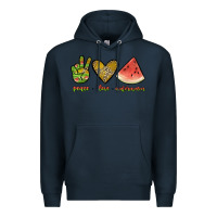 Navy peace love watermelon Premium Hoodie - JahusDesignShop