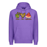 Purple peace love watermelon Premium Hoodie - JahusDesignShop