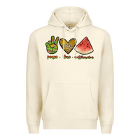 Sandshell peace love watermelon Premium Hoodie - JahusDesignShop