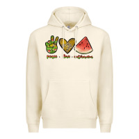 Tofu peace love watermelon Premium Hoodie - JahusDesignShop