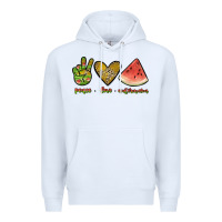 White peace love watermelon Premium Hoodie - JahusDesignShop