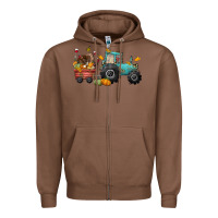 Chestnut thanksgiving tractor Zipper Hoodie - CowGirlArtShop