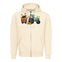 Sandshell thanksgiving tractor Zipper Hoodie - CowGirlArtShop