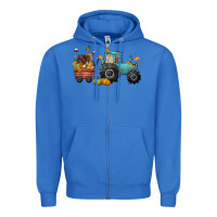 True Royal thanksgiving tractor Zipper Hoodie - CowGirlArtShop