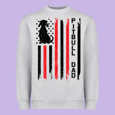 Pitbull Dad Heavyweight Sweatshirt Designed By Bettercallsaul