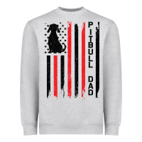 Heather Grey Pitbull Dad Heavyweight Sweatshirt - Bettercallsaul