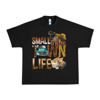 Black Small Town Life Urban Heavy Tee - BundleAndBundleShop