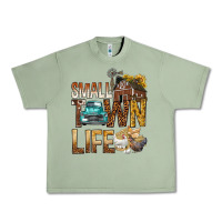Oil Green Small Town Life Urban Heavy Tee - BundleAndBundleShop