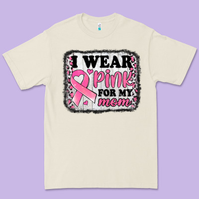 I Wear Pink For My Mom Breast Cancer Awareness Premium Tee Designed By Jasminsmagicworld