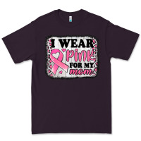 Plum i wear pink for my mom breast cancer awareness Premium Tee - Jasminsmagicworld