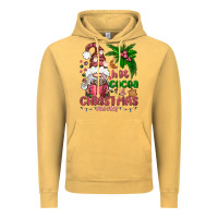 Vintage Mustard Pink Christmas hot cocoa and christmas movies Vintage Hoodie - NancyCooperArtShop