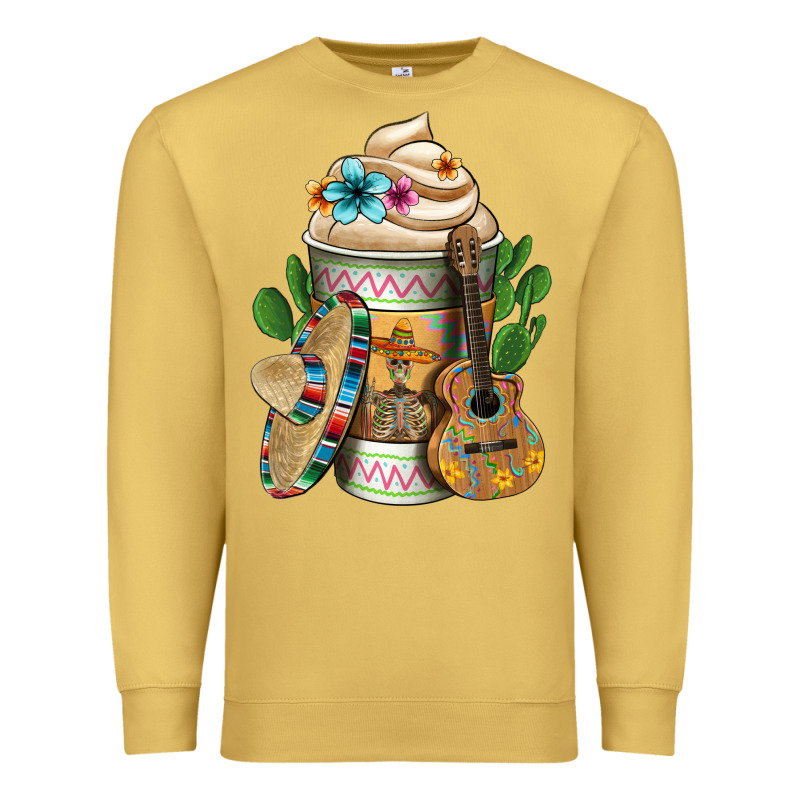 Mexican Hot Coffee Cup Premium Sweatshirt by FaDigitalArtStudio | Teevron