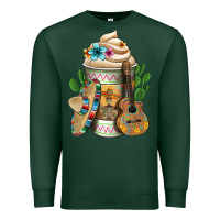 Sports Green Mexican Hot Coffee Cup Premium Sweatshirt - FaDigitalArtStudio