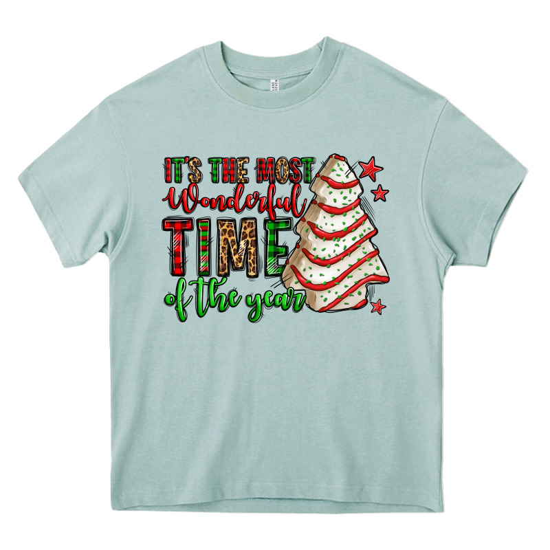 It's The Most Wonderful Time Of The Year Christmas Tree Cake Heavy Core Tee by Jasminsmagicworld | Teevron