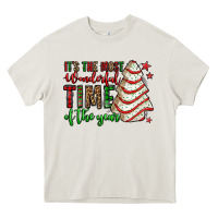 Cream it's the most wonderful time of the year christmas tree cake Heavy Core Tee - Jasminsmagicworld