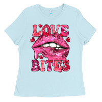 Baby Blue love bites Ladies Tee - NancyCooperArtShop