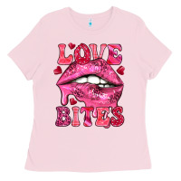 Bubblegum Pink love bites Ladies Tee - NancyCooperArtShop